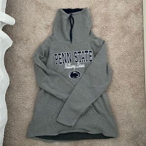 Grey cowl-neck penn state sweatshirt